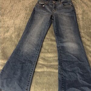 7 For All Mankind Dark Blue Flare Jeans